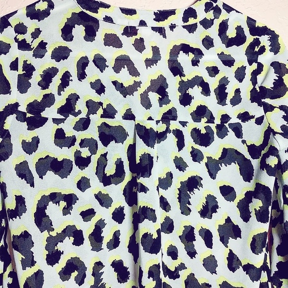 Gianni Bini hi low animal print tunic blouse xs - Picture 4 of 8